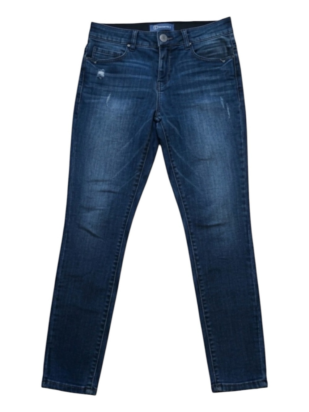 Democracy AbSolution Skinny Ankle Jeans Dark Wash Distressed Stretch Women’s 6